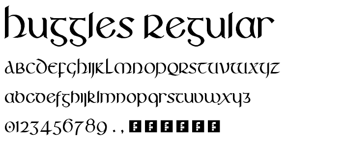 Huggles Regular font
